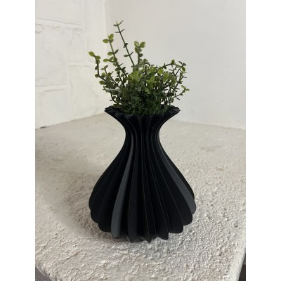 Vase décoratif moderne noir - Élégance et design contemporain