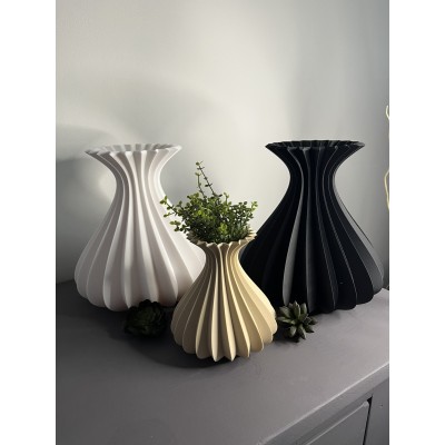 Vase décoratif moderne beige  - Élégance et design contemporain