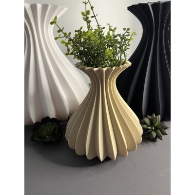 Vase décoratif moderne beige  - Élégance et design contemporain