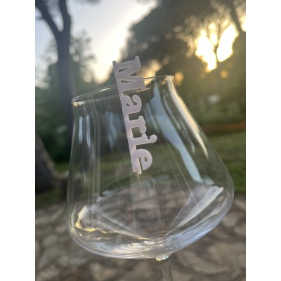Prénom marque verre / Marque place personnalisé