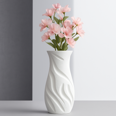 Vase décoratif  – Design organique moderne | Déco minimaliste blanc