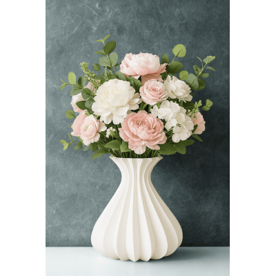 Vase décoratif moderne blanc - Élégance et design contemporain