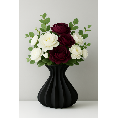 Vase décoratif moderne noir - Élégance et design contemporain
