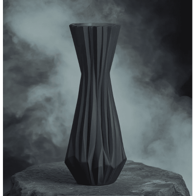 Vase noir mat géométrique Onyx