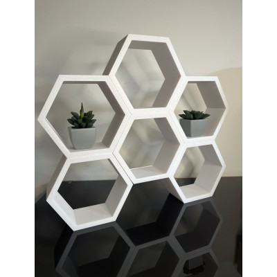 Etagère nid d'abeille pour figurine