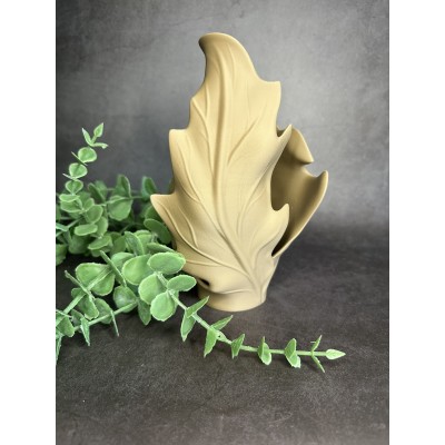 Vase feuille automne – Déco maison chic et cosy, soliflore fleurs séchées, centre de table automnal, idée cadeau décoration