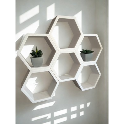 Etagère nid d'abeille pour figurine