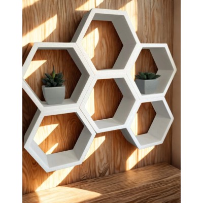 Etagère nid d'abeille pour figurine
